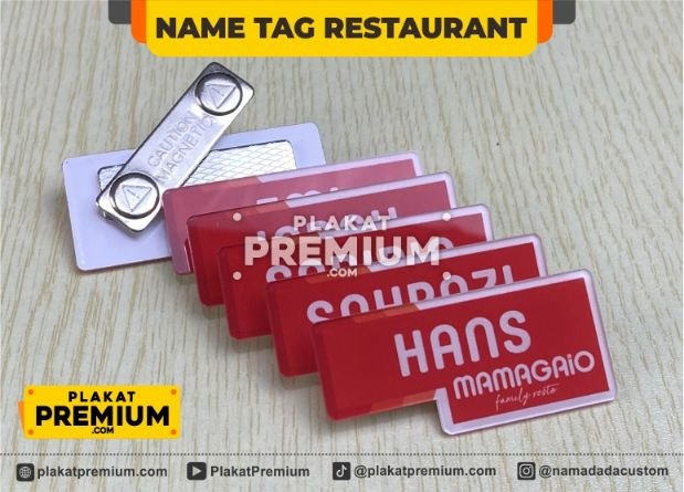 Jual Name Tag Resto