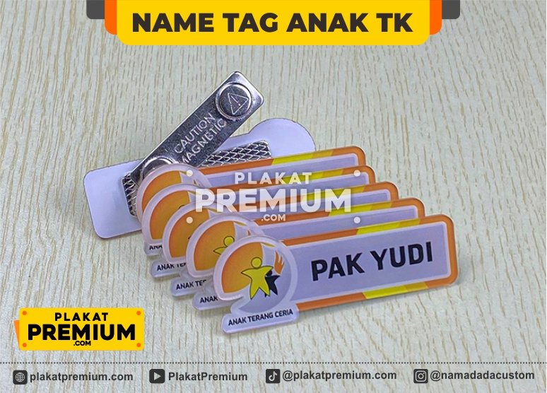 Jual Name Tag Anak TK